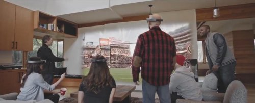 微软Hololens观看超级碗宣传视频发布_VR虚拟